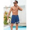 imageSILKWORLD Mens Swim Trunks with Compression Liner Quick Dry 6 in Bathing Suit Summer Swim Shorts with Zipper PocketsA004navy Grey