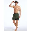 imageSILKWORLD Mens Swim Trunks with Compression Liner Quick Dry 6 in Bathing Suit Summer Swim Shorts with Zipper PocketsArmy Green