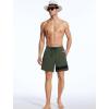 imageSILKWORLD Mens Swim Trunks with Compression Liner Quick Dry 6 in Bathing Suit Summer Swim Shorts with Zipper PocketsArmy Green