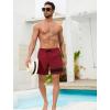 imageSILKWORLD Mens Swim Trunks with Compression Liner Quick Dry 6 in Bathing Suit Summer Swim Shorts with Zipper PocketsDark Red