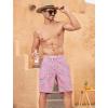 imageSILKWORLD Mens Swim Trunks with Compression Liner QuickDry 10quot Stretch Beach ShortsDark Pink Pineapple