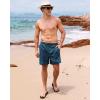 imageSILKWORLD Mens Swim Trunks with Compression Liner QuickDry Swimming Bathing Shorts with Zipper Pockets Gobain Blue Small