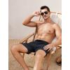 imageSILKWORLD Mens Swim Trunks with Compression Quick Dry Bathing Suit 6quot Swimming Shorts Stretch with Zipper PocketsBlack