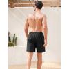 imageSILKWORLD Mens Swim Trunks with Compression Quick Dry Bathing Suit 6quot Swimming Shorts Stretch with Zipper PocketsBlack