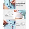 imageSILKWORLD Mens Swim Trunks with Compression Quick Dry Bathing Suit 6quot Swimming Shorts Stretch with Zipper PocketsBlue Flamingo