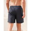 imageSILKWORLD Mens Swim Trunks with Compression Quick Dry Bathing Suit 6quot Swimming Shorts Stretch with Zipper PocketsDark Gray