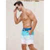 imageSILKWORLD Mens Swim Trunks with Compression Quick Dry Bathing Suit 6quot Swimming Shorts Stretch with Zipper PocketsGreen Stripe
