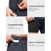 imageSILKWORLD Mens Swim Trunks with Compression Quick Dry Bathing Suit 6quot Swimming Shorts Stretch with Zipper PocketsNavy Blue