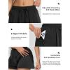 imageSILKWORLD Running Shorts for Women 2 in 1 Flowy Athletic Shorts Casual Workout Butterfly Gym Shorts with Zipper PocketsA001black