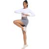 imageSILKWORLD Running Shorts for Women 2 in 1 Flowy Athletic Shorts Casual Workout Butterfly Gym Shorts with Zipper PocketsA002grey