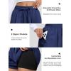 imageSILKWORLD Running Shorts for Women 2 in 1 Flowy Athletic Shorts Casual Workout Butterfly Gym Shorts with Zipper PocketsA004navy Blue