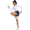 imageSILKWORLD Running Shorts for Women 2 in 1 Flowy Athletic Shorts Casual Workout Butterfly Gym Shorts with Zipper PocketsA004navy Blue