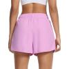 imageSILKWORLD Running Shorts for Women 2 in 1 Flowy Athletic Shorts Casual Workout Butterfly Gym Shorts with Zipper PocketsA005pink Purple