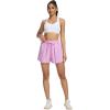 imageSILKWORLD Running Shorts for Women 2 in 1 Flowy Athletic Shorts Casual Workout Butterfly Gym Shorts with Zipper PocketsA005pink Purple