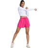 imageSILKWORLD Running Shorts for Women 2 in 1 Flowy Athletic Shorts Casual Workout Butterfly Gym Shorts with Zipper PocketsA006rose Pink