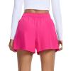 imageSILKWORLD Running Shorts for Women 2 in 1 Flowy Athletic Shorts Casual Workout Butterfly Gym Shorts with Zipper PocketsA006rose Pink