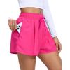 imageSILKWORLD Running Shorts for Women 2 in 1 Flowy Athletic Shorts Casual Workout Butterfly Gym Shorts with Zipper PocketsA006rose Pink