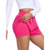imageSILKWORLD Running Shorts for Women 2 in 1 Flowy Athletic Shorts Casual Workout Butterfly Gym Shorts with Zipper PocketsA006rose Pink