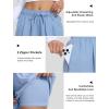 imageSILKWORLD Running Shorts for Women 2 in 1 Flowy Athletic Shorts Casual Workout Butterfly Gym Shorts with Zipper PocketsA007see Blue