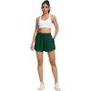 imageSILKWORLD Running Shorts for Women 2 in 1 Flowy Athletic Shorts Casual Workout Butterfly Gym Shorts with Zipper PocketsA008dark Green