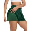imageSILKWORLD Running Shorts for Women 2 in 1 Flowy Athletic Shorts Casual Workout Butterfly Gym Shorts with Zipper PocketsA008dark Green