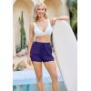 imageSILKWORLD Women 4quot Swim Shorts Side Split Swim Trunk Quick Dry Swimming Board Shorts with PocketsNavy