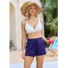 imageSILKWORLD Women 4quot Swim Shorts Side Split Swim Trunk Quick Dry Swimming Board Shorts with PocketsNavy
