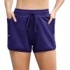 imageSILKWORLD Women 4quot Swim Shorts Side Split Swim Trunk Quick Dry Swimming Board Shorts with PocketsNavy