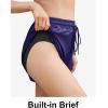 imageSILKWORLD Women 4quot Swim Shorts Side Split Swim Trunk Quick Dry Swimming Board Shorts with PocketsNavy