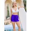 imageSILKWORLD Women 4quot Swim Shorts Side Split Swim Trunk Quick Dry Swimming Board Shorts with PocketsRoyal Blue