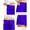 imageSILKWORLD Women 4quot Swim Shorts Side Split Swim Trunk Quick Dry Swimming Board Shorts with PocketsRoyal Blue