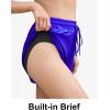 imageSILKWORLD Women 4quot Swim Shorts Side Split Swim Trunk Quick Dry Swimming Board Shorts with PocketsRoyal Blue