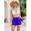 imageSILKWORLD Women 4quot Swim Shorts Side Split Swim Trunk Quick Dry Swimming Board Shorts with PocketsRoyal Blue