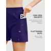 imageSILKWORLD Womens 5quot Swim Board Shorts Quick Dry Elastic Beach Swimming Shorts for Women with Liner PocketsNavy Blue