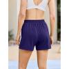 imageSILKWORLD Womens 5quot Swim Board Shorts Quick Dry Elastic Beach Swimming Shorts for Women with Liner PocketsNavy Blue