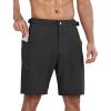 imageSILKWORLD Mens Swim Trunks Quick Dry 9quot Board Shorts with Cargo Zip PocketsNo LinerBlack