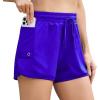 imageSILKWORLD Women 4quot Swim Shorts Side Split Swim Trunk Quick Dry Swimming Board Shorts with PocketsRoyal Blue