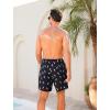 imageSILKWORLD Men Swim Trunks 6 Inch Quick Dry Swimming Shorts 2 in 1 Summer Swimwear Bathing Suits with Zipper PocketsBlack Blue Fish