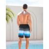 imageSILKWORLD Men Swim Trunks 6 Inch Quick Dry Swimming Shorts 2 in 1 Summer Swimwear Bathing Suits with Zipper PocketsGradient Black Blue
