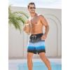 imageSILKWORLD Men Swim Trunks 6 Inch Quick Dry Swimming Shorts 2 in 1 Summer Swimwear Bathing Suits with Zipper PocketsGradient Black Blue