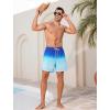 imageSILKWORLD Men Swim Trunks 6 Inch Quick Dry Swimming Shorts 2 in 1 Summer Swimwear Bathing Suits with Zipper PocketsGradient Blue
