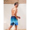 imageSILKWORLD Men Swim Trunks 6 Inch Quick Dry Swimming Shorts 2 in 1 Summer Swimwear Bathing Suits with Zipper PocketsGradient Blueblack Coconut