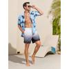 imageSILKWORLD Men Swim Trunks 6 Inch Quick Dry Swimming Shorts 2 in 1 Summer Swimwear Bathing Suits with Zipper PocketsGradient Grey White Black