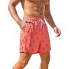 imageSILKWORLD Men Swim Trunks 6 Inch Quick Dry Swimming Shorts 2 in 1 Summer Swimwear Bathing Suits with Zipper PocketsPink Black Anchor