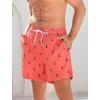 imageSILKWORLD Men Swim Trunks 6 Inch Quick Dry Swimming Shorts 2 in 1 Summer Swimwear Bathing Suits with Zipper PocketsPink Black Anchor