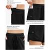 imageSILKWORLD Women 4quot Swim Shorts Side Split Swim Trunk Quick Dry Swimming Board Shorts with PocketsBlack