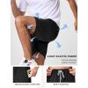 imageSILKWORLD Mens Quick Dry Athletic Running Shorts with Zipper Pockets 7quot Stretch Gym Workout Training ShortsBlack