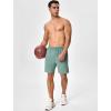 imageSILKWORLD Mens Quick Dry Athletic Running Shorts with Zipper Pockets 7quot Stretch Gym Workout Training ShortsLight Green