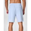 imageSILKWORLD Mens Quick Dry Athletic Running Shorts with Zipper Pockets 7quot Stretch Gym Workout Training ShortsSky Blue