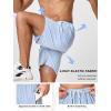 imageSILKWORLD Mens Quick Dry Athletic Running Shorts with Zipper Pockets 7quot Stretch Gym Workout Training ShortsSky Blue